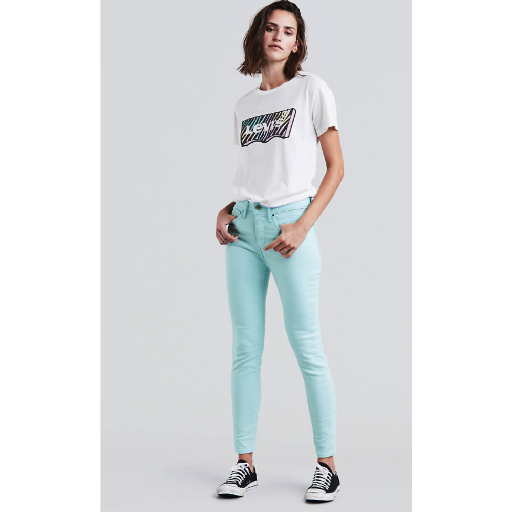 Levi's 721 High Rise Skinny Jeans in Aqua